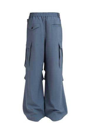 Pantaloni in lana grigia con ricamo Marni Symbol MARNI | PUMU0247S1UTP77100N63