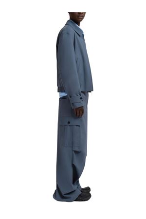 Pantaloni in lana grigia con ricamo Marni Symbol MARNI | PUMU0247S1UTP77100N63