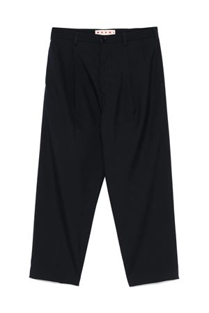 Midnight blue virgin-wool trousers MARNI | PUMU0282U0TW83900B99