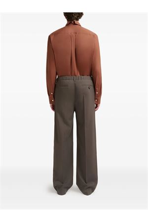 Pantaloni a gamba ampia  in lana marrone MARNI | PUMU0324U0TW83900N55
