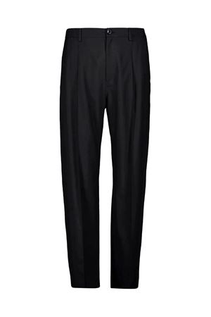Black wool pleated wide-leg trousers MARNI | PUMU0324U0TW83900N99