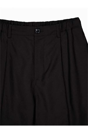 Black wool pleated wide-leg trousers MARNI | PUMU0324U0TW83900N99