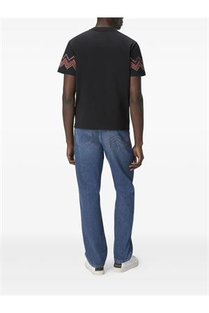 Black zigzag-print short-sleeved T-shirt MISSONI | US25WL04BJ00ONS91PD