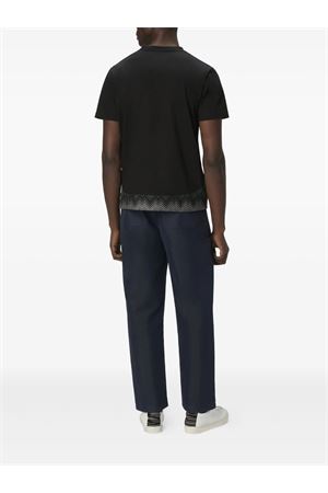 Black zigzag-print short-sleeved T-shirt MISSONI | US25WL0DBJ00OIS91PU