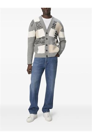 Cardigan in pura lana con inserti fiammati e zig zag MISSONI | US25WM0ABK01CZS01I3