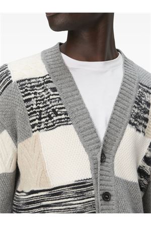 Cardigan in pura lana con inserti fiammati e zig zag MISSONI | US25WM0ABK01CZS01I3