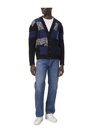 Cardigan in pura lana con inserti fiammati e zig zag MISSONI | US25WM0ABK01CZS72MI