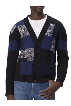 Cardigan in pura lana con inserti fiammati e zig zag MISSONI | US25WM0ABK01CZS72MI