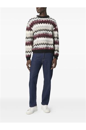 Crew neck sweater with flame zigzag pattern MISSONI | US25WN0CBC005AS4170