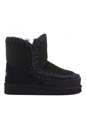 Black double-face sheepskin Eskimo 18 MOU | FW101001ABKBK