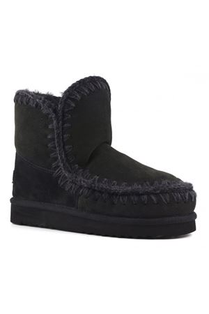 Black double-face sheepskin Eskimo 18 MOU | FW101001ABKBK