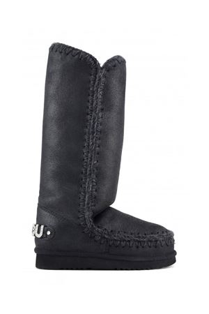 Cracked black sheepskin Eskimo 40 MOU | FW101052BCBKG