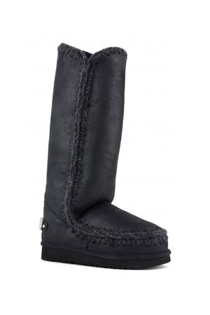 Cracked black sheepskin Eskimo 40 MOU | FW101052BCBKG