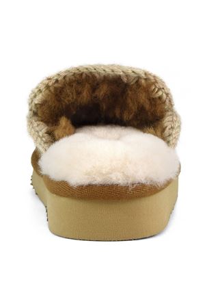 Cognac Eskimo slipper MOU | FW101125ACOG