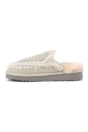 Grey sheepskin Eskimo slipper MOU | FW101125ASILB