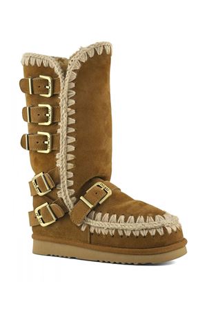 Black sheepskin Eskimo 40 buckle straps MOU | FW101137ACOG