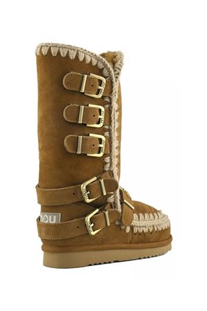 Black sheepskin Eskimo 40 buckle straps MOU | FW101137ACOG