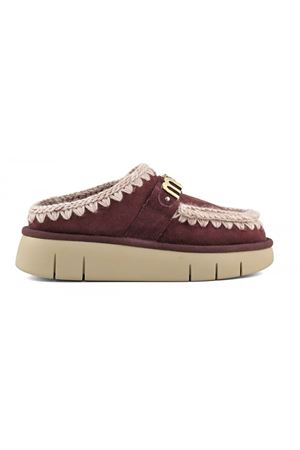Bordeaux double-face sheepskin bounce clog MOU | FW531001ACAB