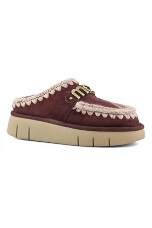 Bordeaux double-face sheepskin bounce clog MOU | FW531001ACAB