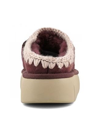 Bordeaux double-face sheepskin bounce clog MOU | FW531001ACAB