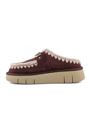 Bordeaux double-face sheepskin bounce clog MOU | FW531001ACAB