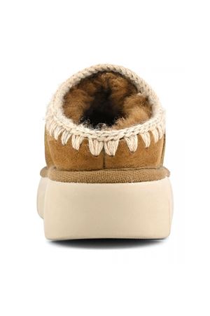 Brown double-face sheepskin bounce clog MOU | FW531001ACOG