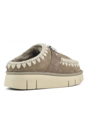 Grey double-face sheepskin bounce clog MOU | FW531001AELGRY