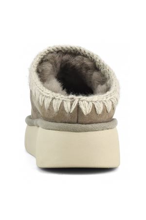 Grey double-face sheepskin bounce clog MOU | FW531001AELGRY