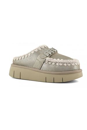Stone Metalic double-face sheepskin bounce clog MOU | FW531001BSTME