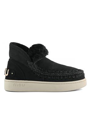 Black sheepskin New eskimo sneaker MOU | FW741001ABKBK