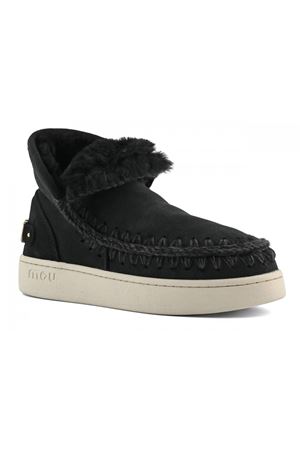 Black sheepskin New eskimo sneaker MOU | FW741001ABKBK