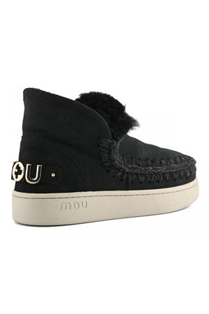 Black sheepskin New eskimo sneaker MOU | FW741001ABKBK