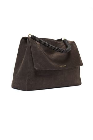 Sveva Peach XL dark brown suede shoulder bag ORCIANI | B02185PEOTESTADIMORO