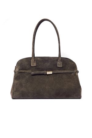 Borsa Aura Peach Large a spalla in suede verde bosco ORCIANI | B02201PEOBOSCO