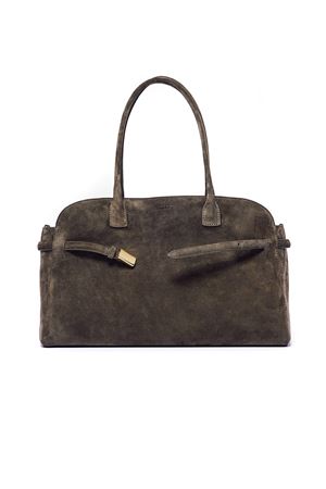 Borsa Aura Peach Large a spalla in suede verde bosco ORCIANI | B02201PEOBOSCO