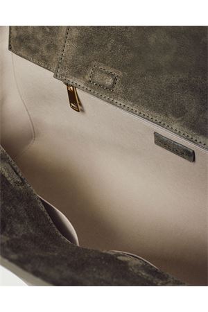 Borsa Aura Peach Large a spalla in suede verde bosco ORCIANI | B02201PEOBOSCO