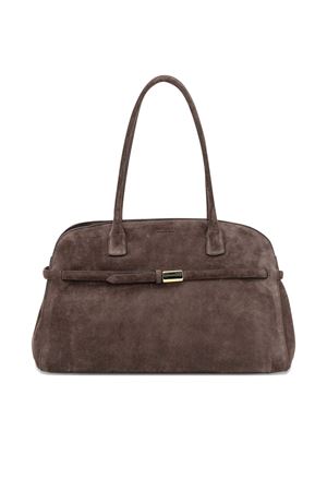 Borsa Aura Peach Large a spalla in suede testa di moro ORCIANI | B02201PEOTESTADIMORO