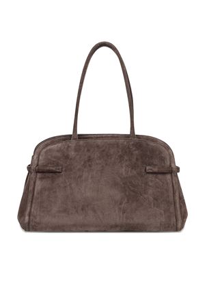 Borsa Aura Peach Large a spalla in suede testa di moro ORCIANI | B02201PEOTESTADIMORO