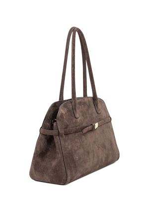 Borsa Aura Peach Large a spalla in suede testa di moro ORCIANI | B02201PEOTESTADIMORO
