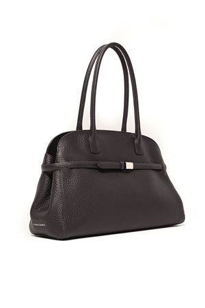 Borsa Aura Soft Large a spalla in pelle martellata testa di moro ORCIANI | B02201SOFTMORO