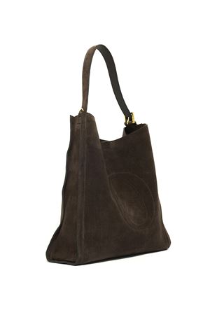 Borsa Her-O Peach Large a spalla in suede testa di moro ORCIANI | B02206PEOTESTADIMORO