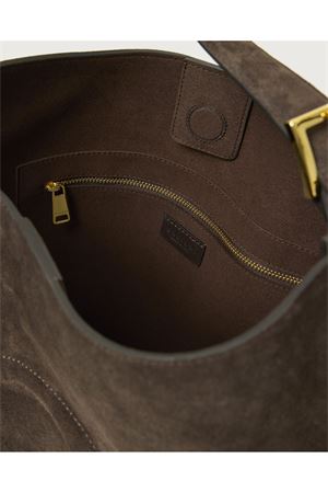 Borsa Her-O Peach Large a spalla in suede testa di moro ORCIANI | B02206PEOTESTADIMORO