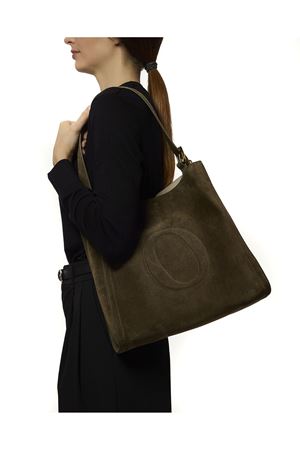 Her-O Peach Midi suede leather shoulder bag ORCIANI | B02207PEOBOSCO