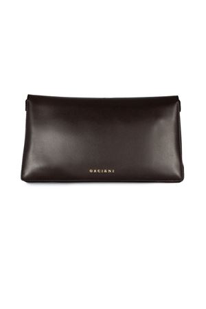 Clutch Gossip Soft in pelle martellata testa di moro ORCIANI | B02210CHOCIOCCOLATO