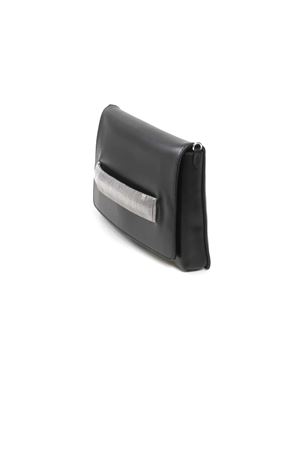 Clutch Gossip Soft in pelle martellata nera ORCIANI | B02210CHPPALLADIO