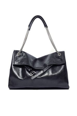 Venus Gotham Midi shiny leather shoulder bag ORCIANI | B02212GOTNERO