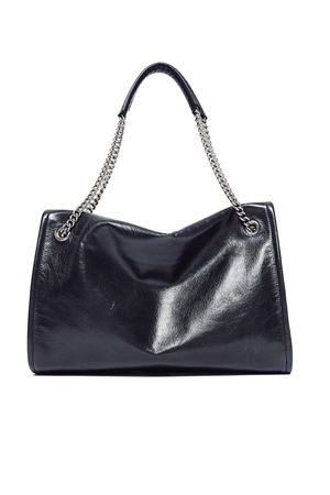 Venus Gotham Midi shiny leather shoulder bag ORCIANI | B02212GOTNERO