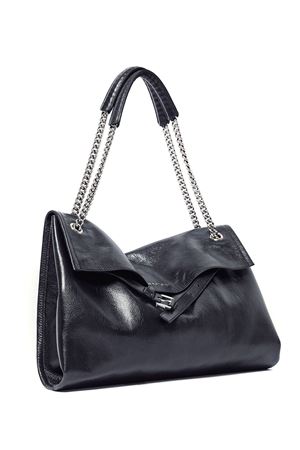 Venus Gotham Midi shiny leather shoulder bag ORCIANI | B02212GOTNERO