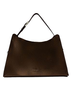 Borsa Trinity Peach Large a spalla in suede e cuoio ORCIANI | B02232PEATESTADIMORO