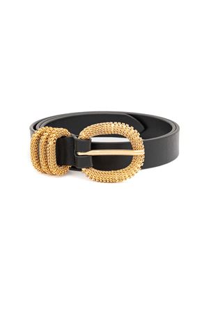 Nappa Chain black leather belt 2,3 cm ORCIANI | D10356NCHORO